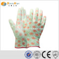 13 guantes de nylon pu guantes de palma
